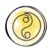 Icon Selbstreflexion Ying und Yang